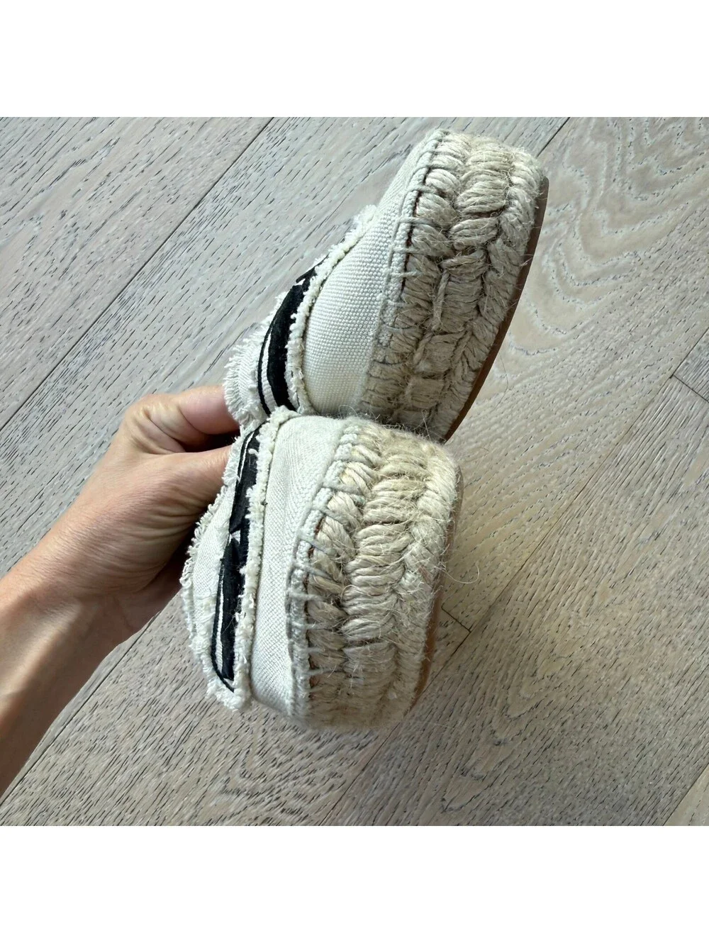 Zadig & Voltaire Women's Angel Wings Canvas Espadrilles Size 40